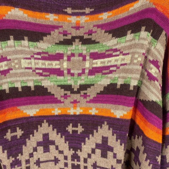 Ralph Lauren Southwest Aztec Print Cotton Sweater size L-XL - Picture 5 of 10